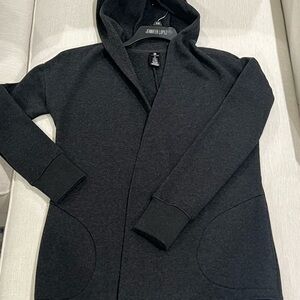 Women’s  Charcoal Hooded sweatshirt/ Cardigan